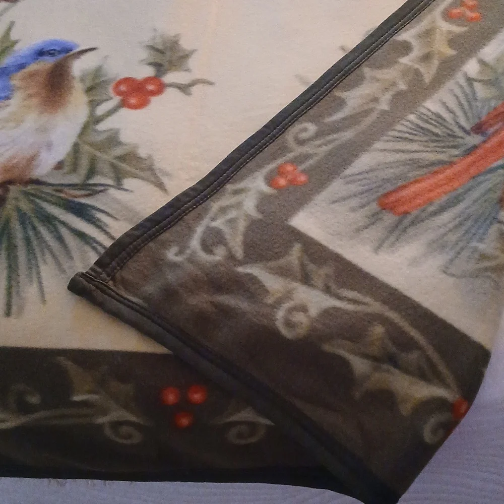 Holiday Birds Throw Blanket